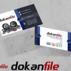 دانلود طرح لایه باز کارت ویزیت فروش قطعات یدکی خودرو