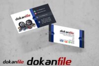 دانلود طرح لایه باز کارت ویزیت فروش قطعات یدکی خودرو